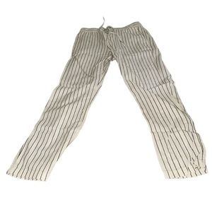H&M Regular Fit Striped White Pants